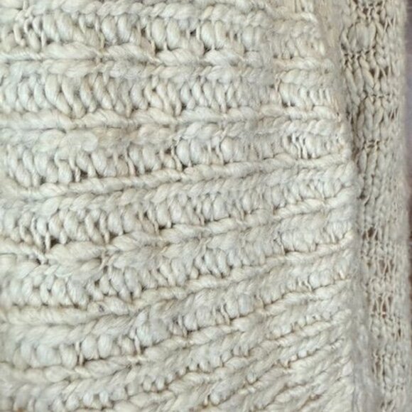 NWOT Jones New York Oatmeal Wool Alpaca Blend Oversize Lapel Open Front Cardigan - Picture 12 of 14